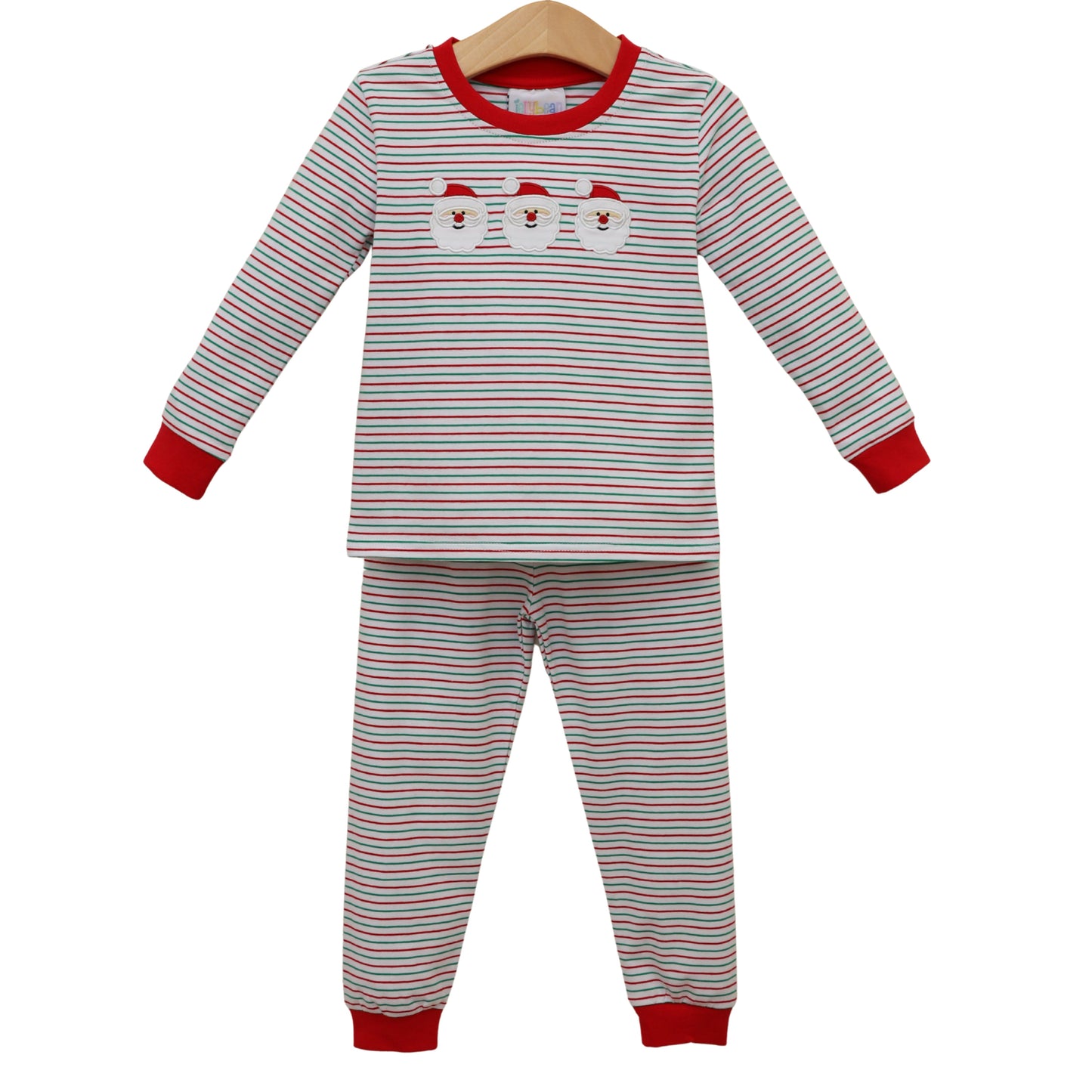 Christmas Candy Stripe Santa Ruffle and Unisex Set *Jelly Bean Christmas Preorder 26*