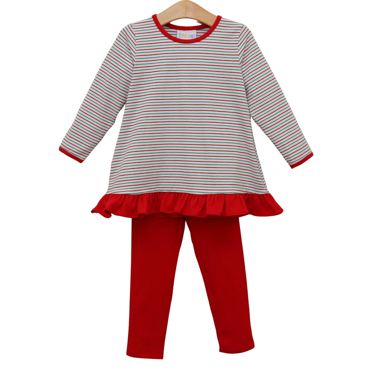 Christmas Candy Stripe Ava Pants Set *Jelly Bean Christmas Preorder 26*