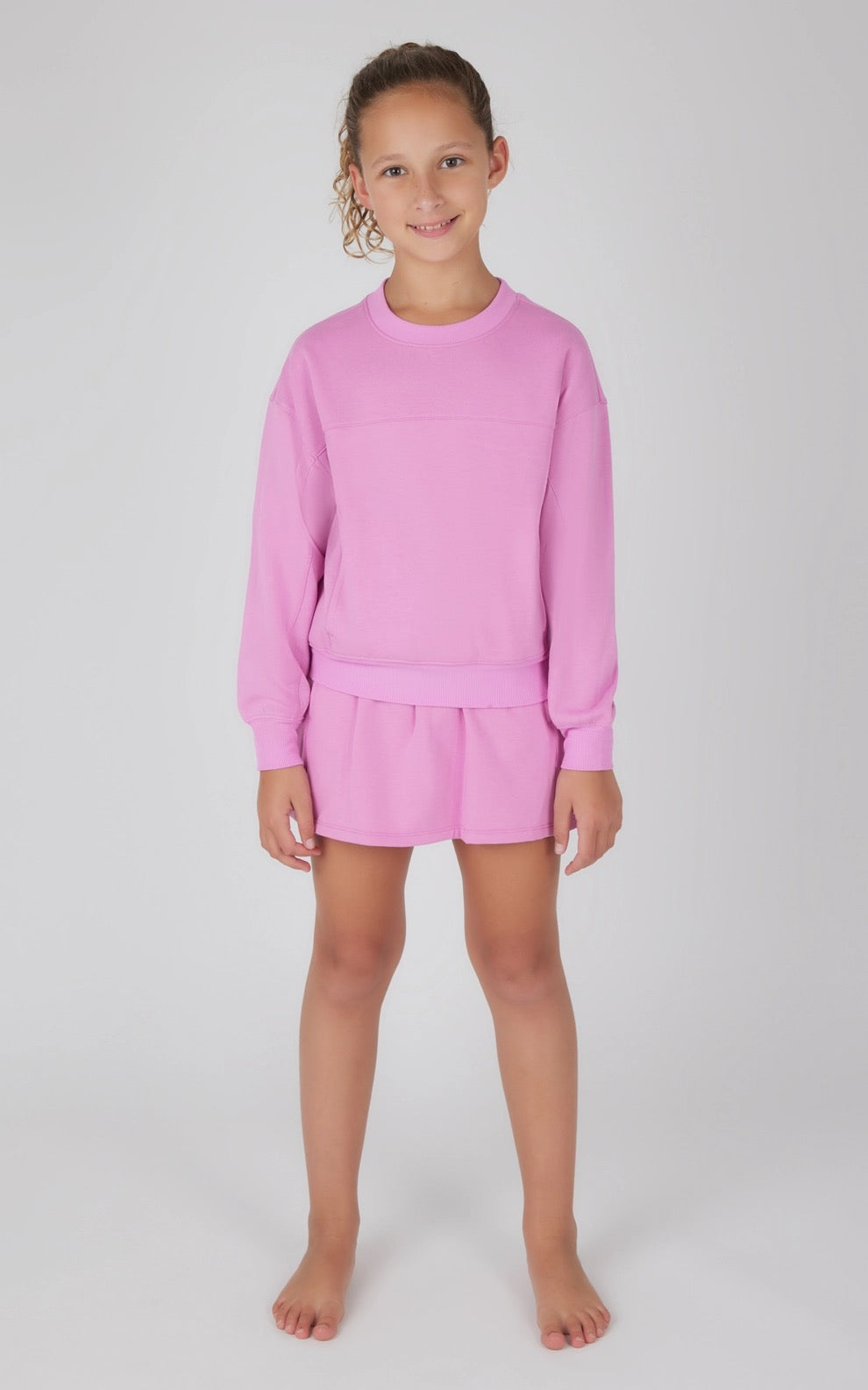 Girls Terry Brushed Crew Pullover and Skort Set *PREORDER*