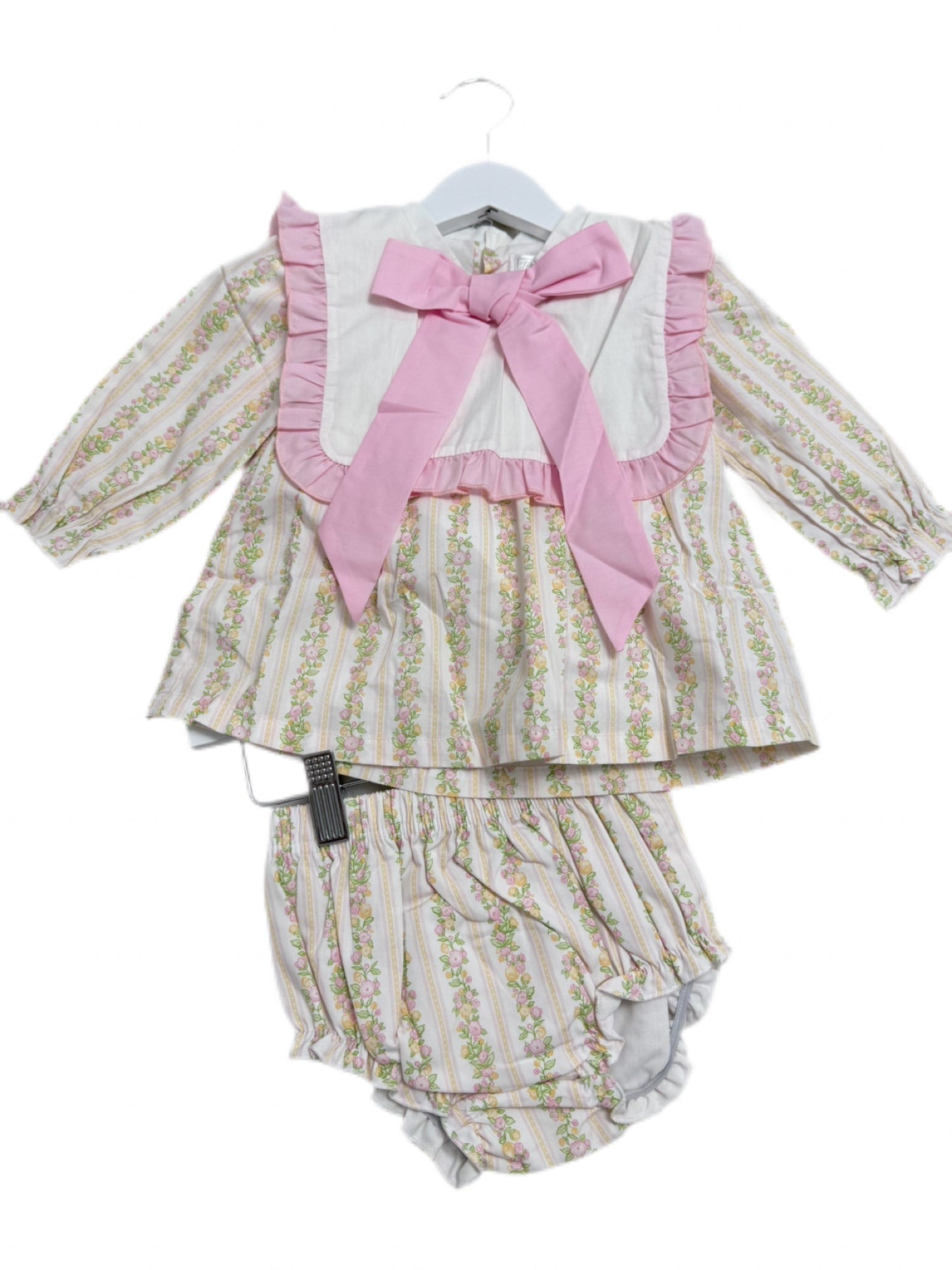 18M Clara Fall Floral Bow Diaper Set