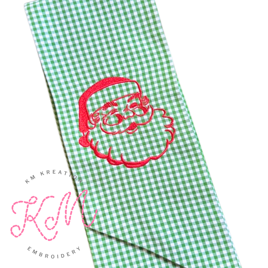 Kelly Green Gingham Wreath Sash