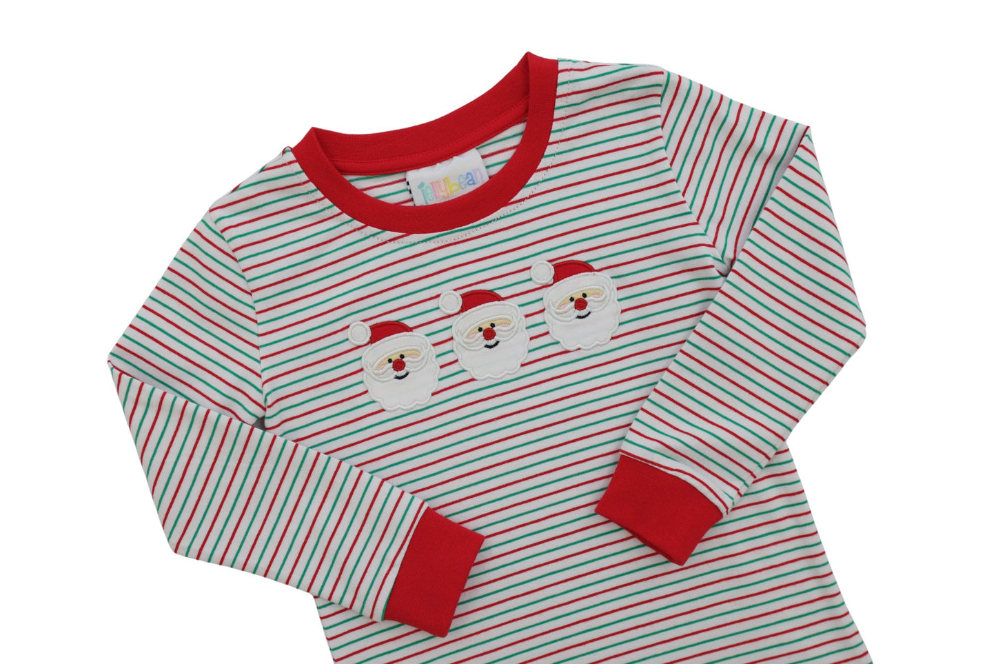Christmas Candy Stripe Santa Ruffle and Unisex Set *Jelly Bean Christmas Preorder 26*