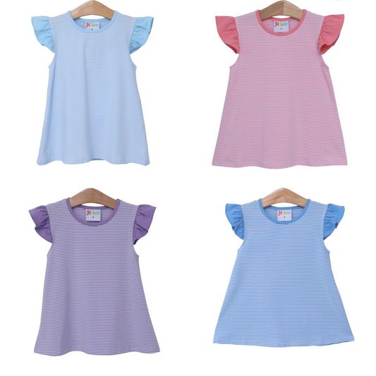 Olivia Flutter Top (Multiple Colors Available) **JELLY BEAN SUMMER 25 PREORDER**