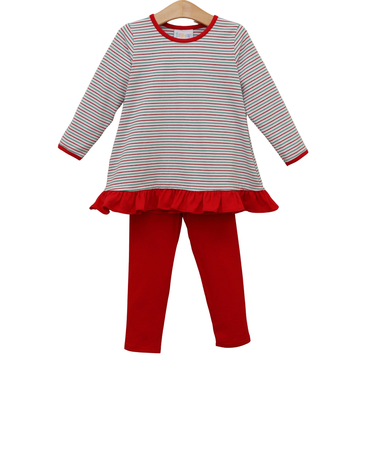 Christmas Candy Stripe Ava Pants Set *Jelly Bean Christmas Preorder 26*