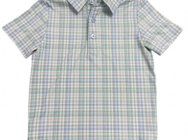 Boys' Classic Plaid Performance Polo *Hampton James B3 Collection Preorder*