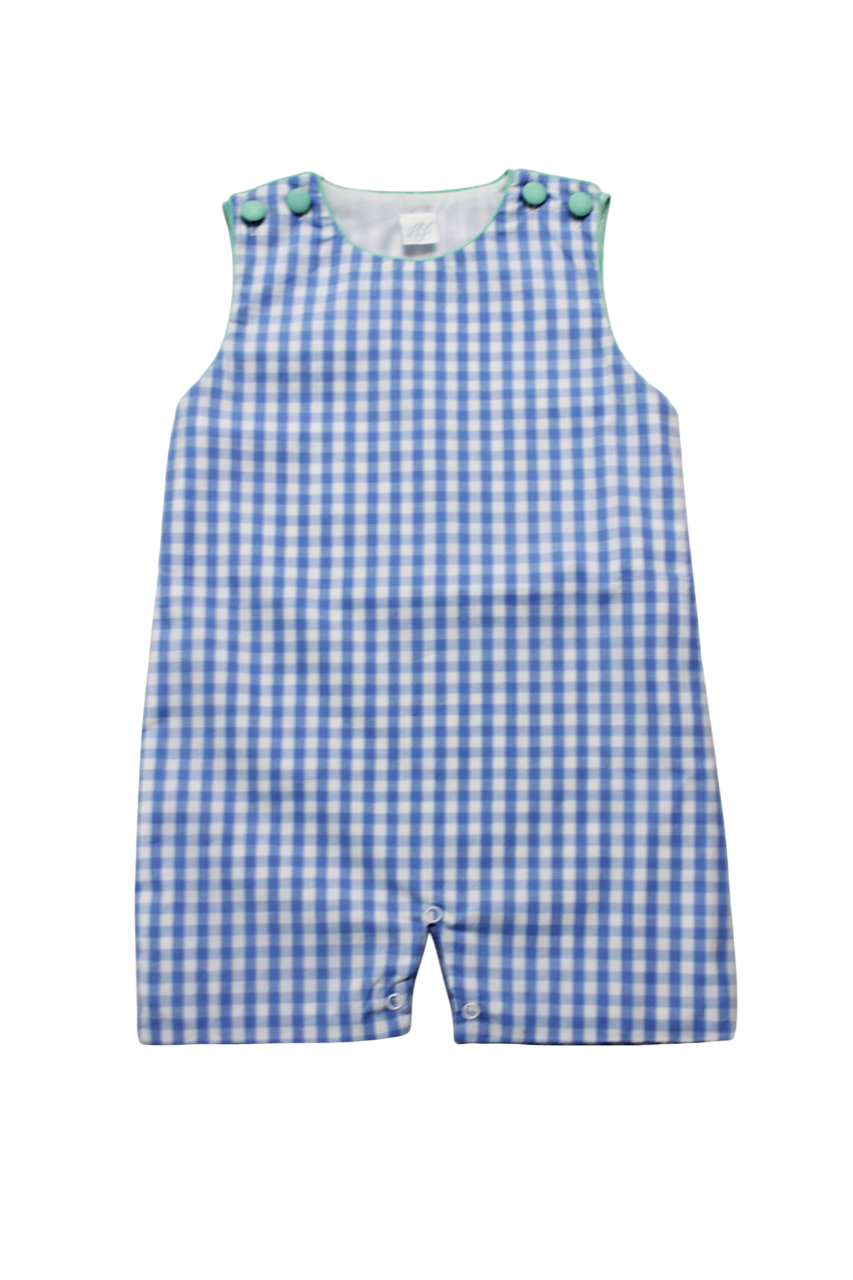 Hampton Mint and Blue Gingham Jon Jon *PREORDER*