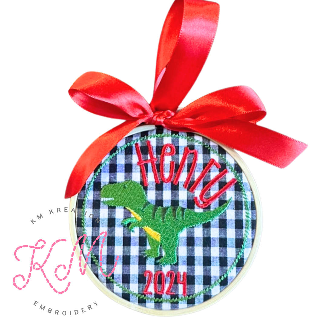 Custom Embroidered Christmas Ornament PREORDER