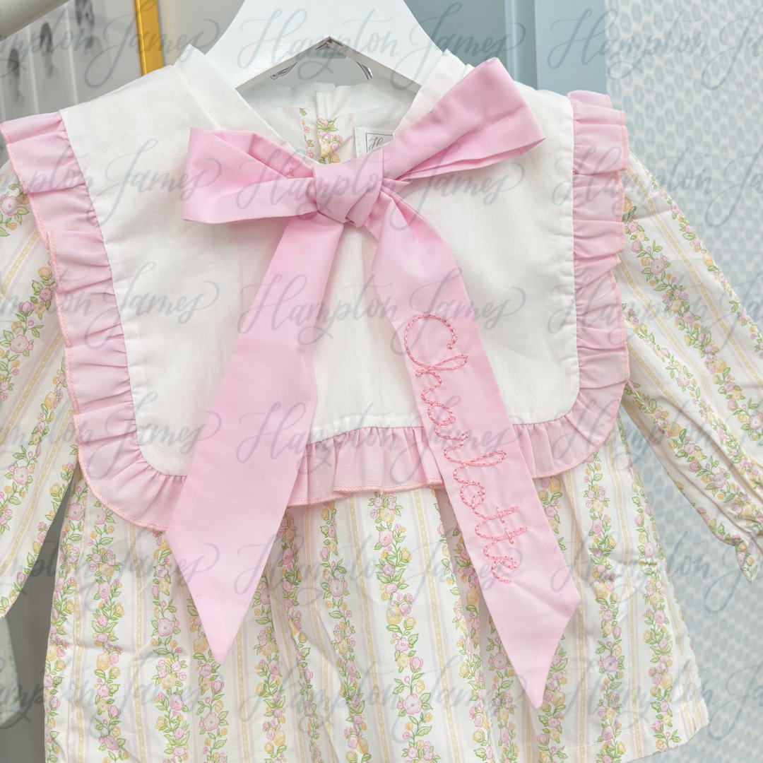 18M Clara Fall Floral Bow Diaper Set