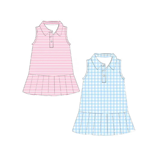 Girls Stripe & Gingham Tennis Dresses *PREORDER*