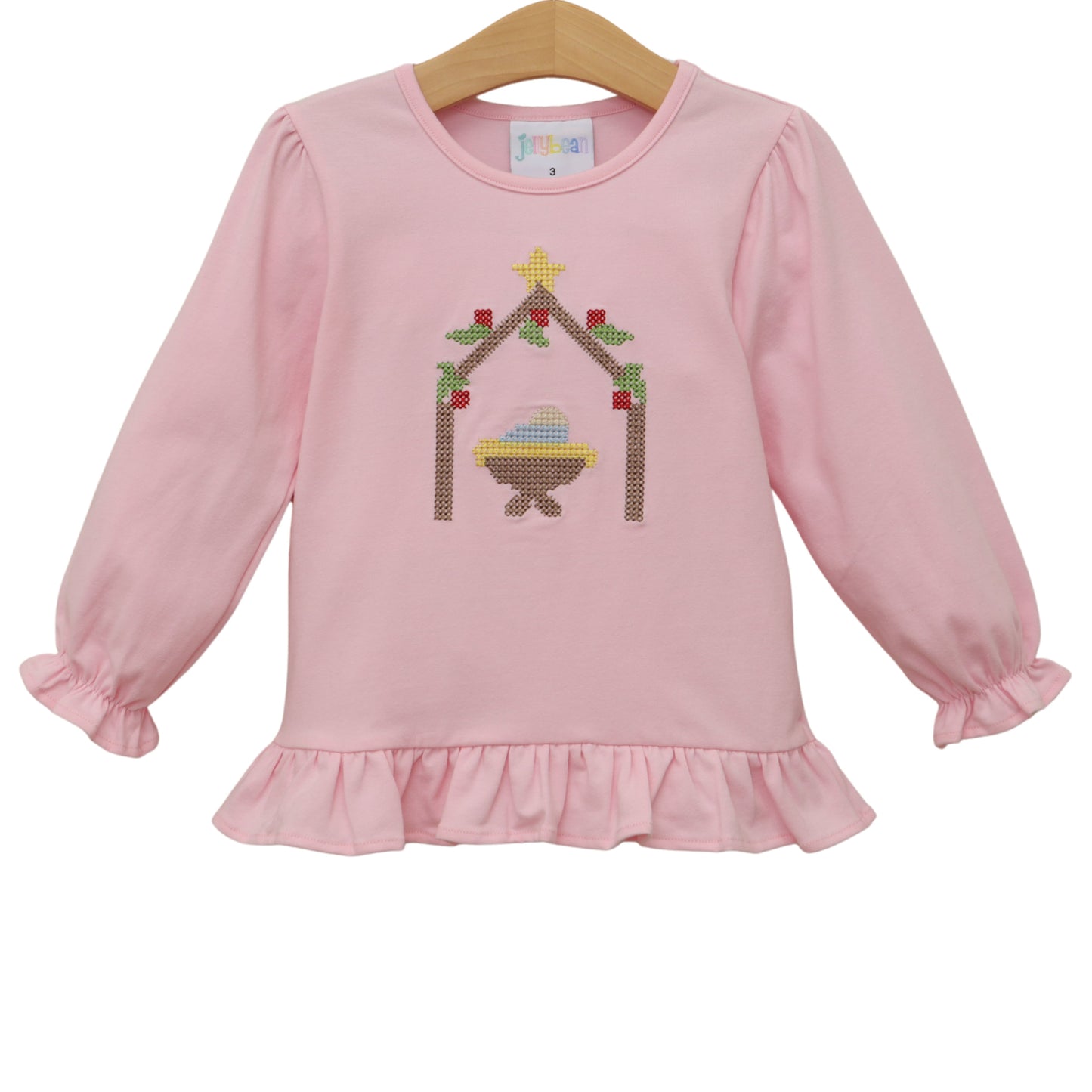 Away In A Manger Ruffle Top *Jelly Bean Christmas Preorder 26*
