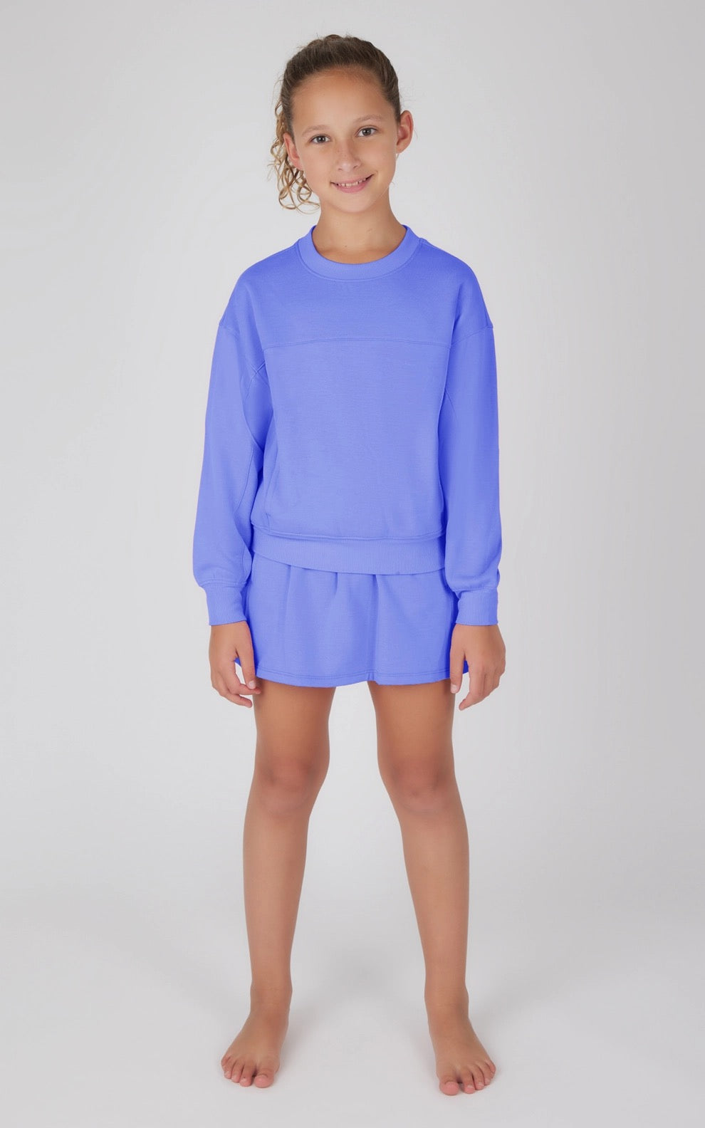 Girls Terry Brushed Crew Pullover and Skort Set *PREORDER*