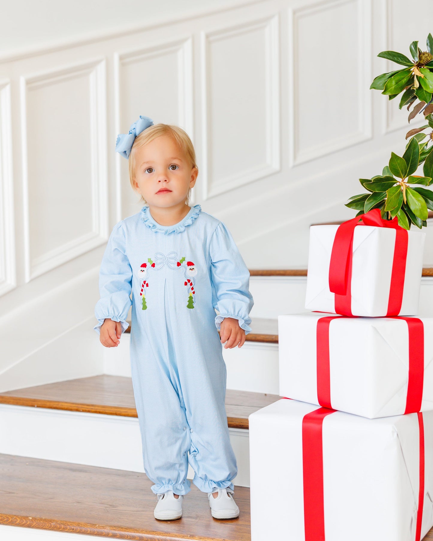 A Classic Christmas Pleat Romper *Jelly Bean Christmas Preorder 26*