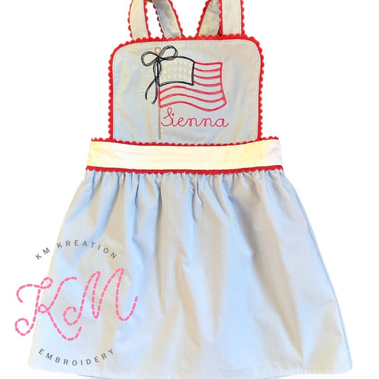 2T, 3T & 4T Red, White & Blue Woven Dress