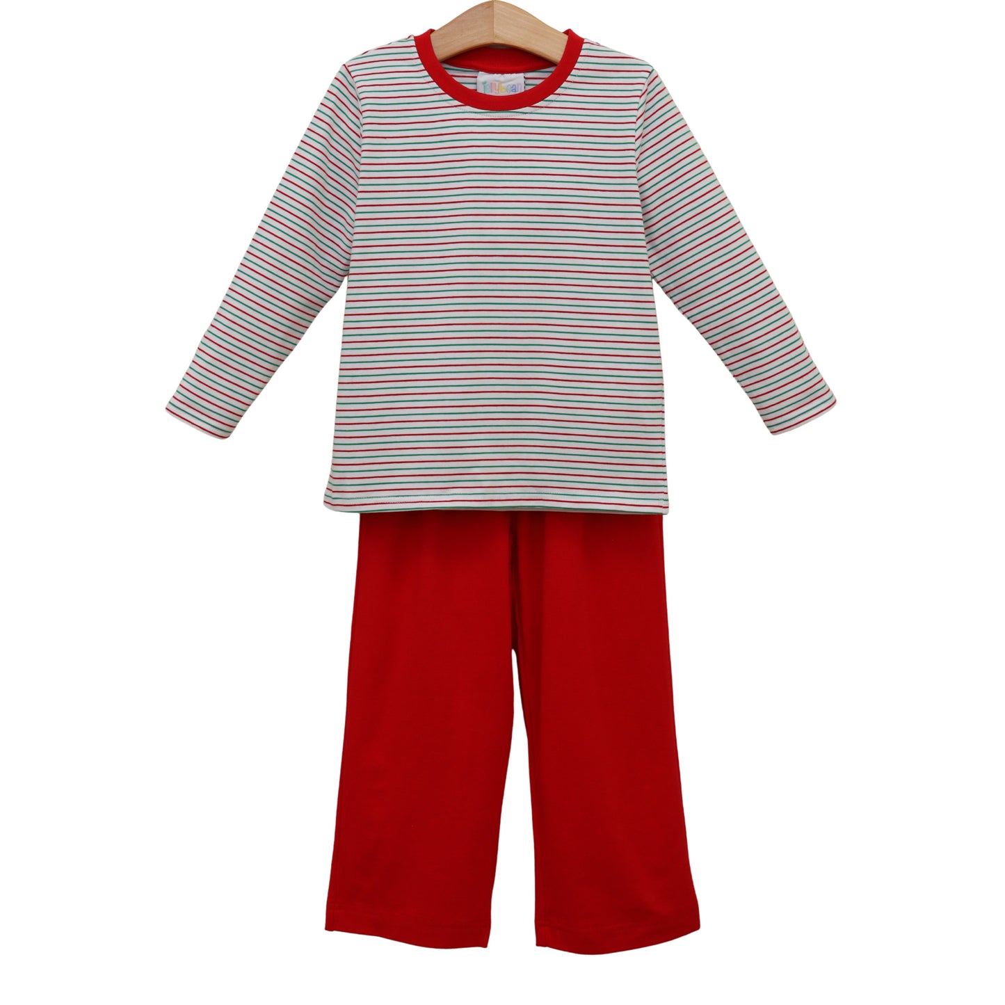 Christmas Candy Stripe Thomas Pants Set *Jelly Bean Christmas Preorder 26*