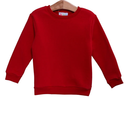 Pullover Fleece Sweatshirt-Red *Jelly Bean Christmas Preorder 26*