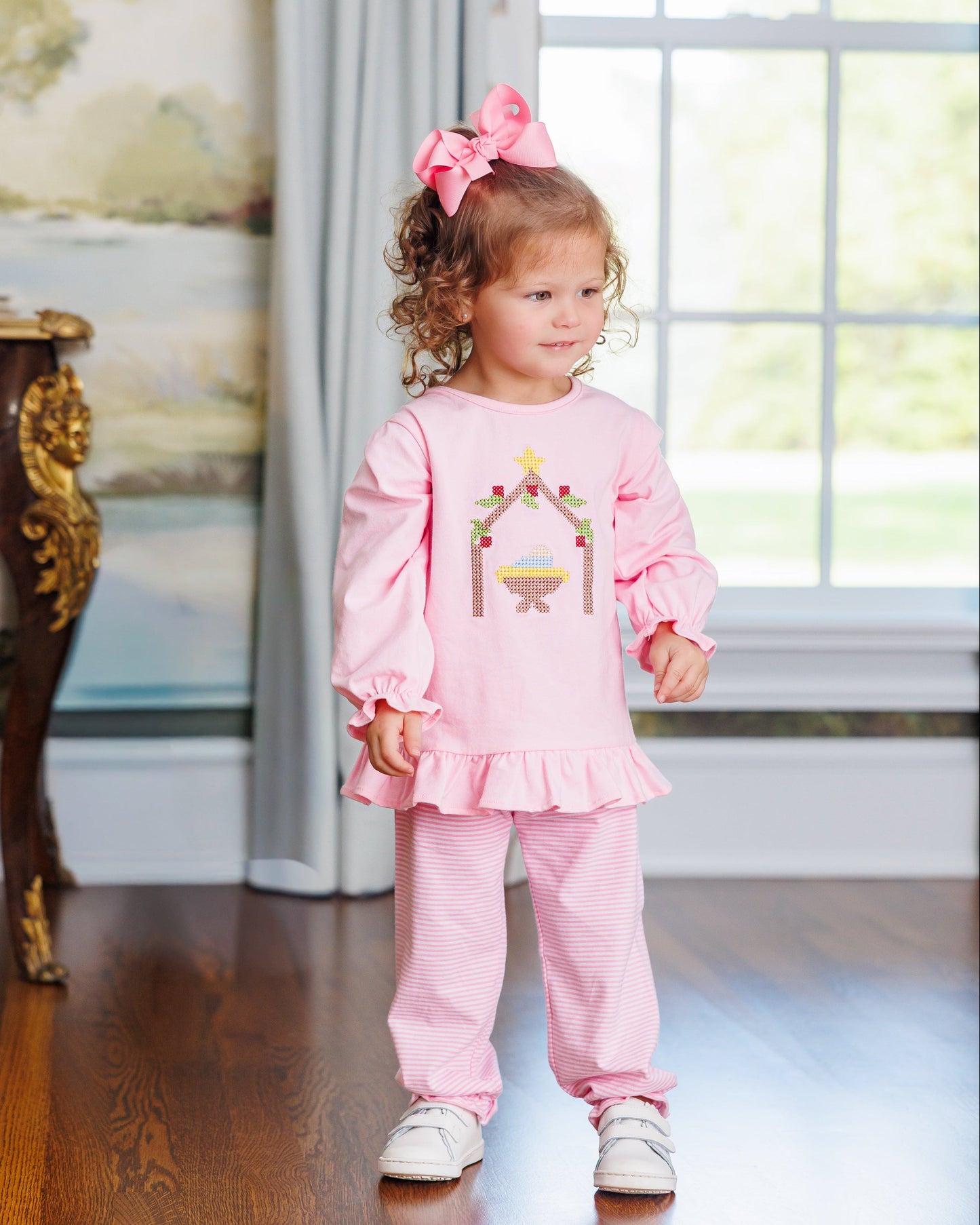 Away In A Manger Ruffle Top *Jelly Bean Christmas Preorder 26*