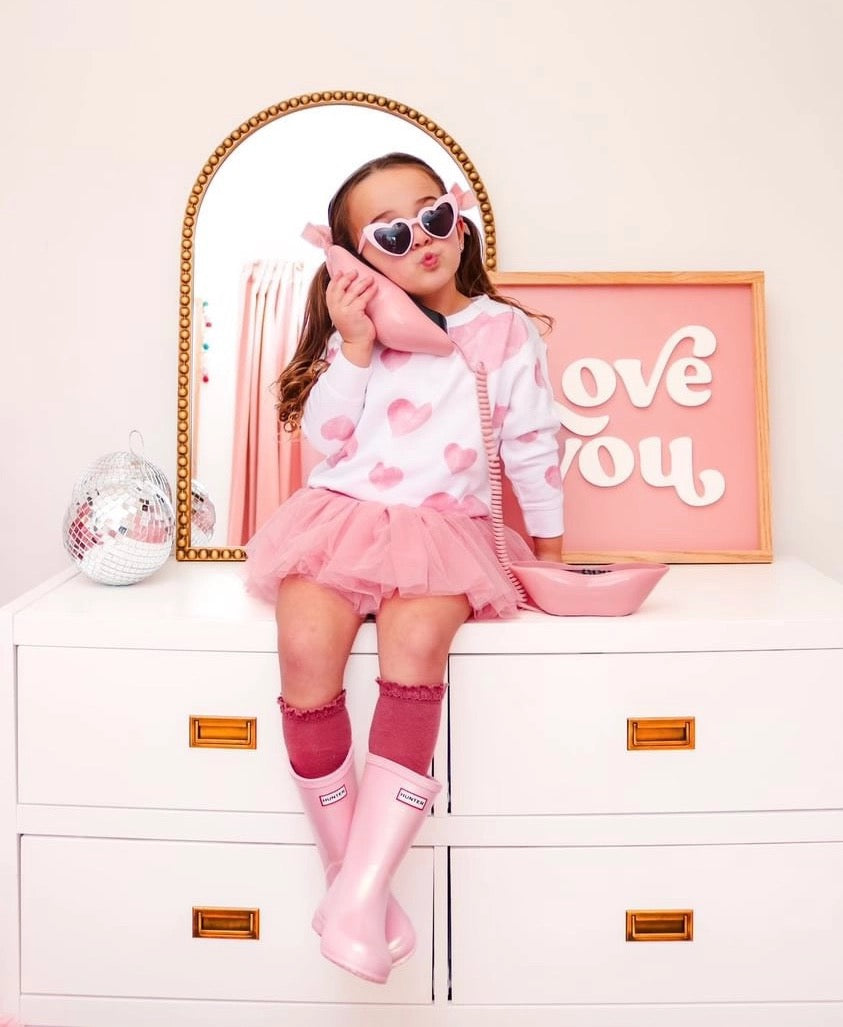 Watercolor Hearts Valentines Day Sweatshirt *PREORDER*