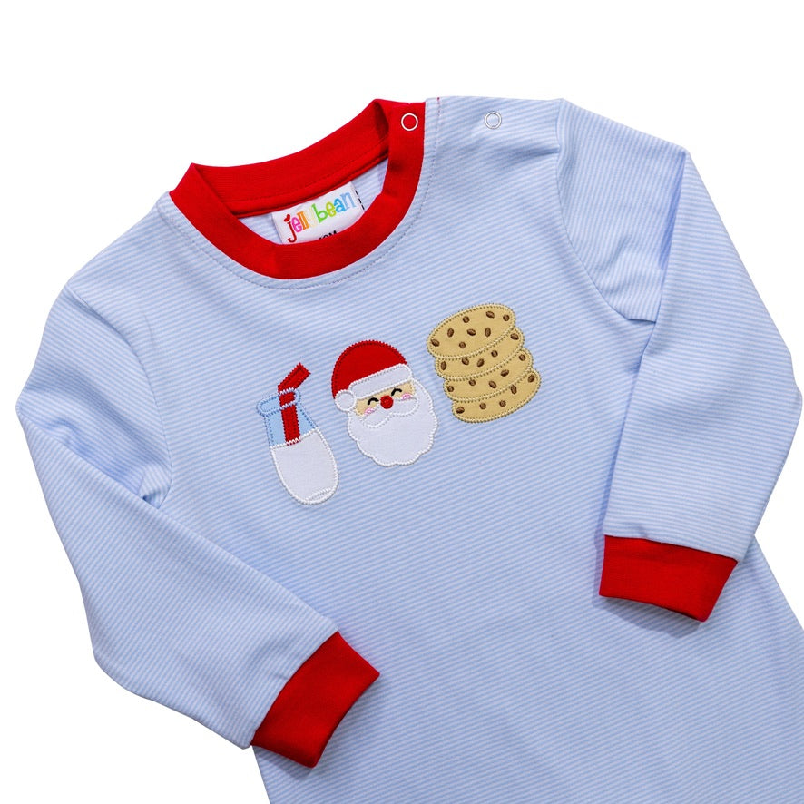 6M (2) Milk and Cookies Romper JELLY BEAN CHRISTMAS