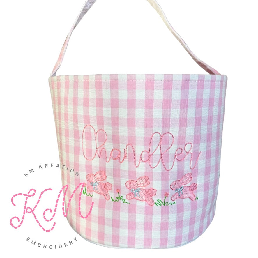 Easter Seersucker and Gingham Bucket *PREORDER*