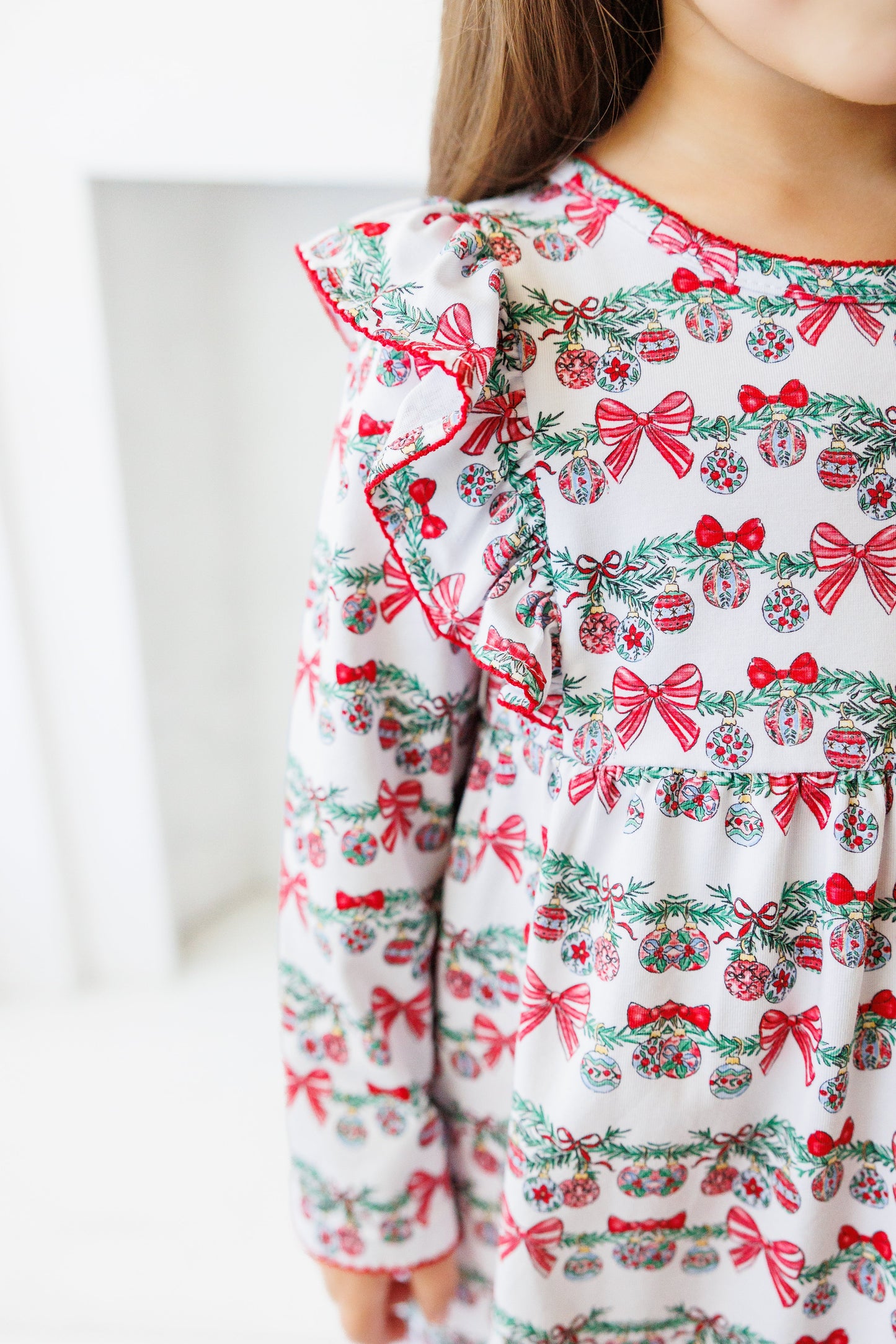 Bows & Baubles Christmas Flutter Pants Set *Jelly Bean Christmas Preorder 26*