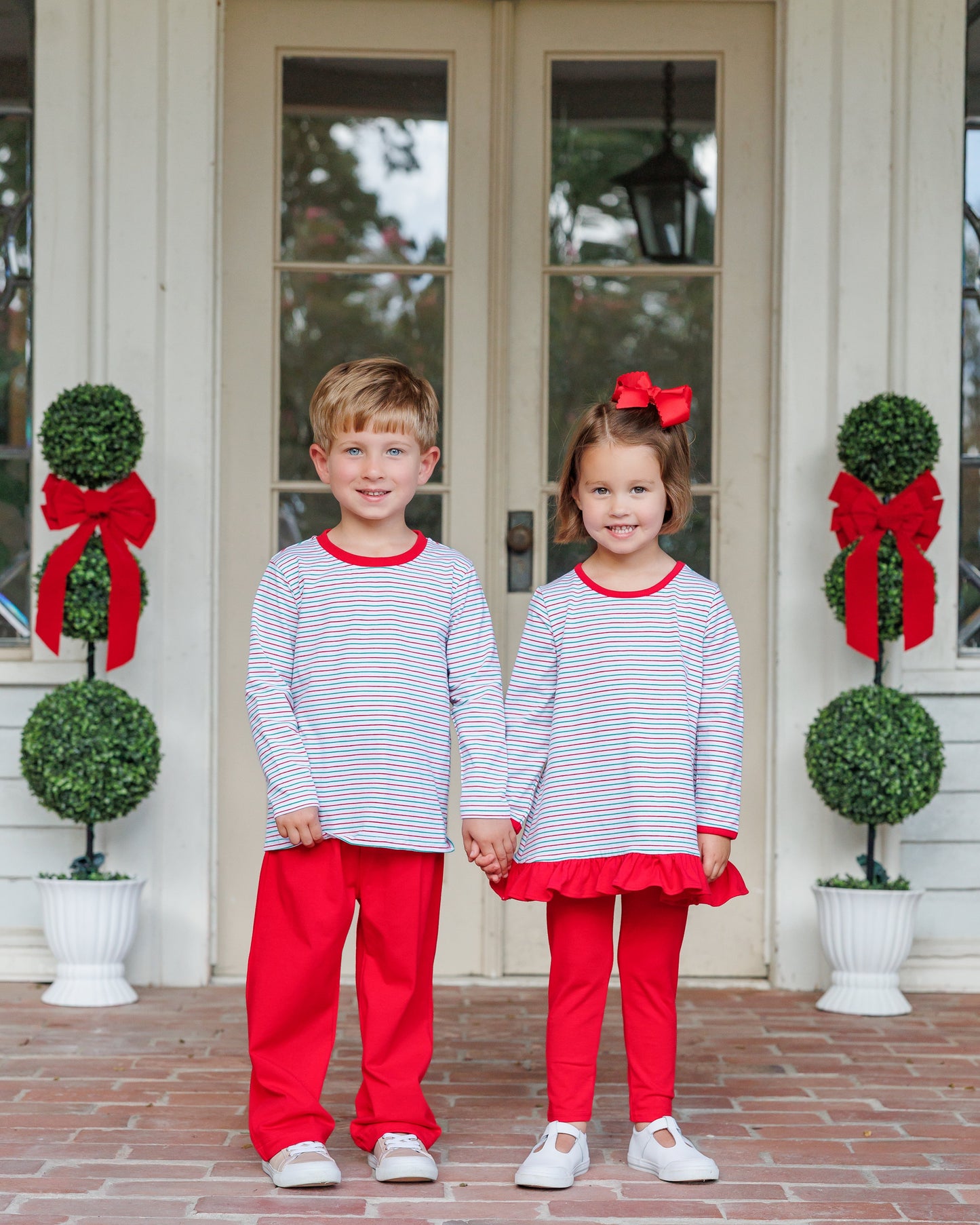 Christmas Candy Stripe Ava Pants Set *Jelly Bean Christmas Preorder 26*