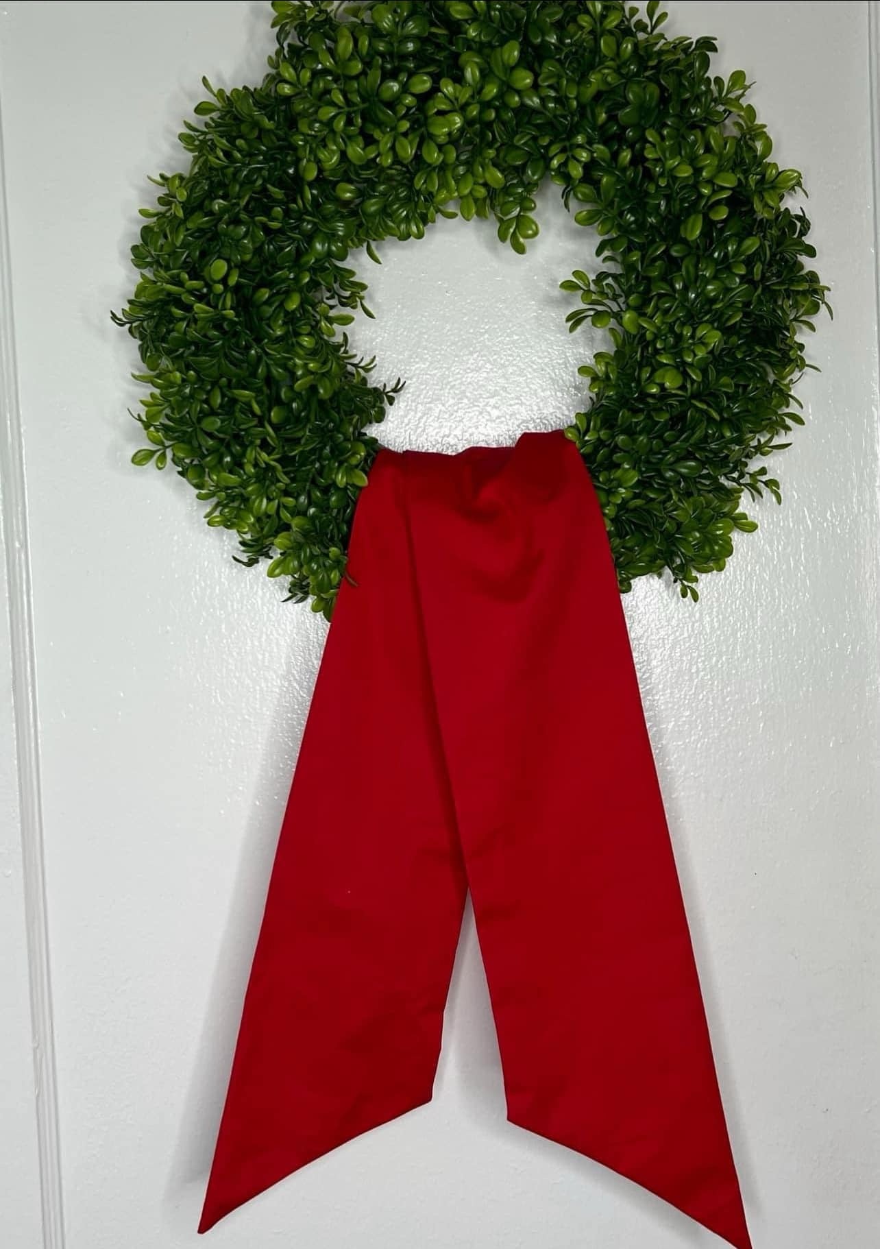 Red Solid Wreath Sash