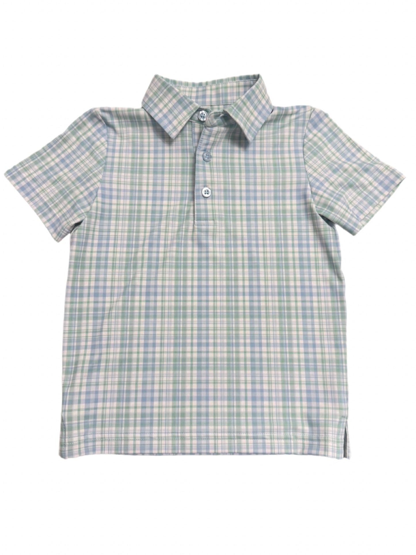 Boys' Classic Plaid Performance Polo *Hampton James B3 Collection Preorder*