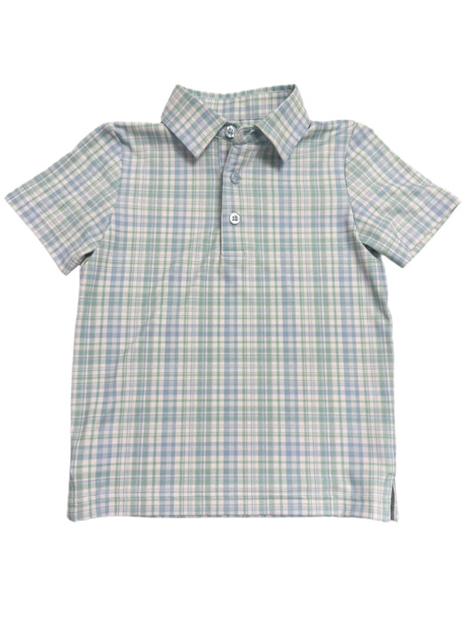 Boys' Classic Plaid Performance Polo *Hampton James B3 Collection Preorder*