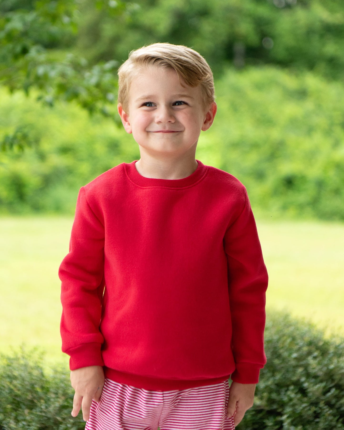 10 Red Pullover Fleece Sweatshirt