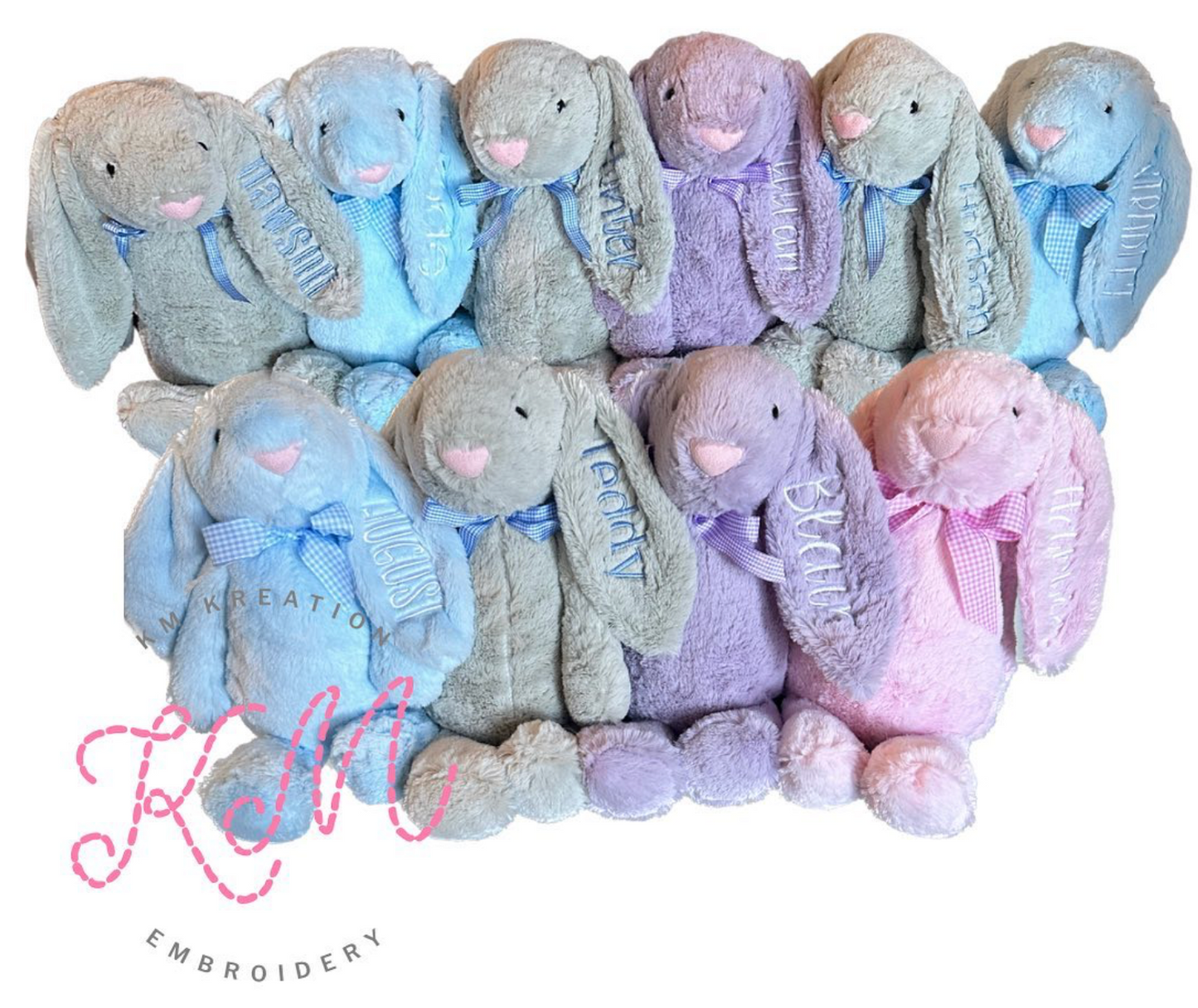 Soft Plush Bunny with Personalized Ear **PREORDER**