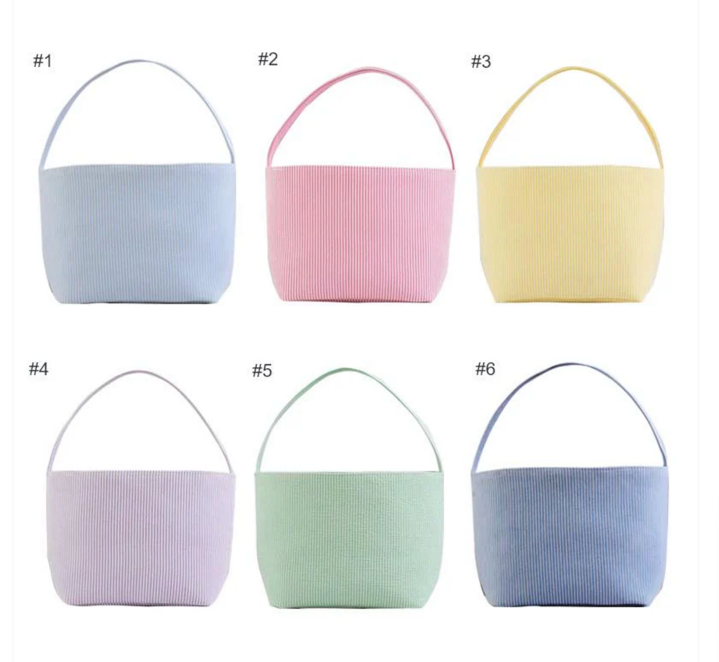 Easter Seersucker and Gingham Bucket *PREORDER*