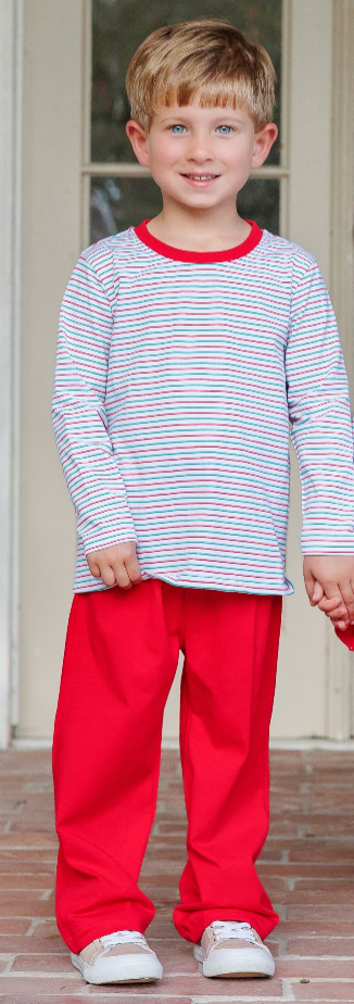Christmas Candy Stripe Thomas Pants Set *Jelly Bean Christmas Preorder 26*