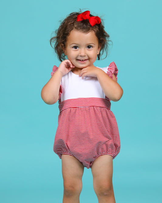 Sophia Red (BUBBLE AND DRESS) *JELLY BEAN RED WHITE AND BLUE PREORDER 26*