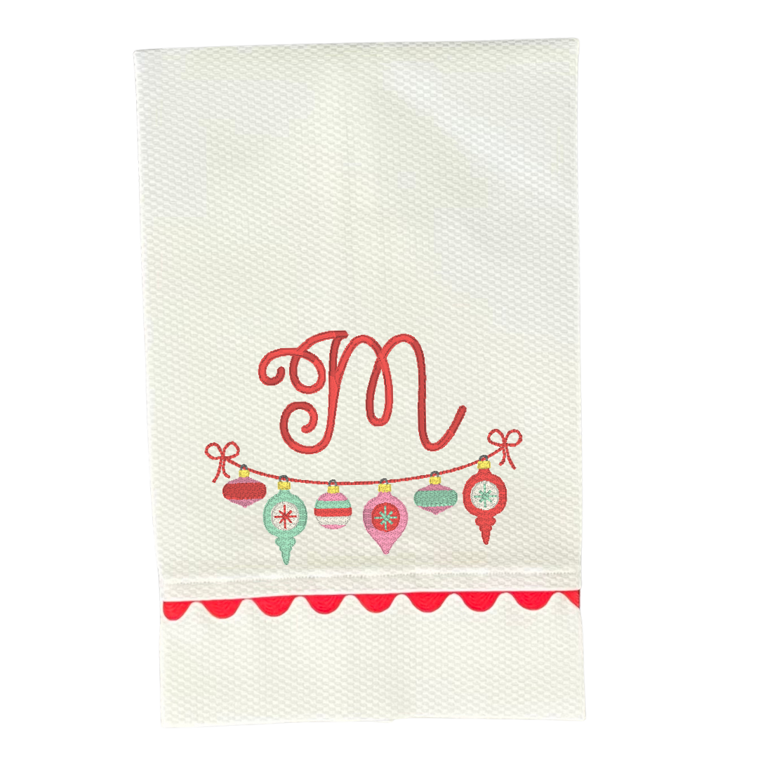 White Cotton Pique Hand Towel with Trim