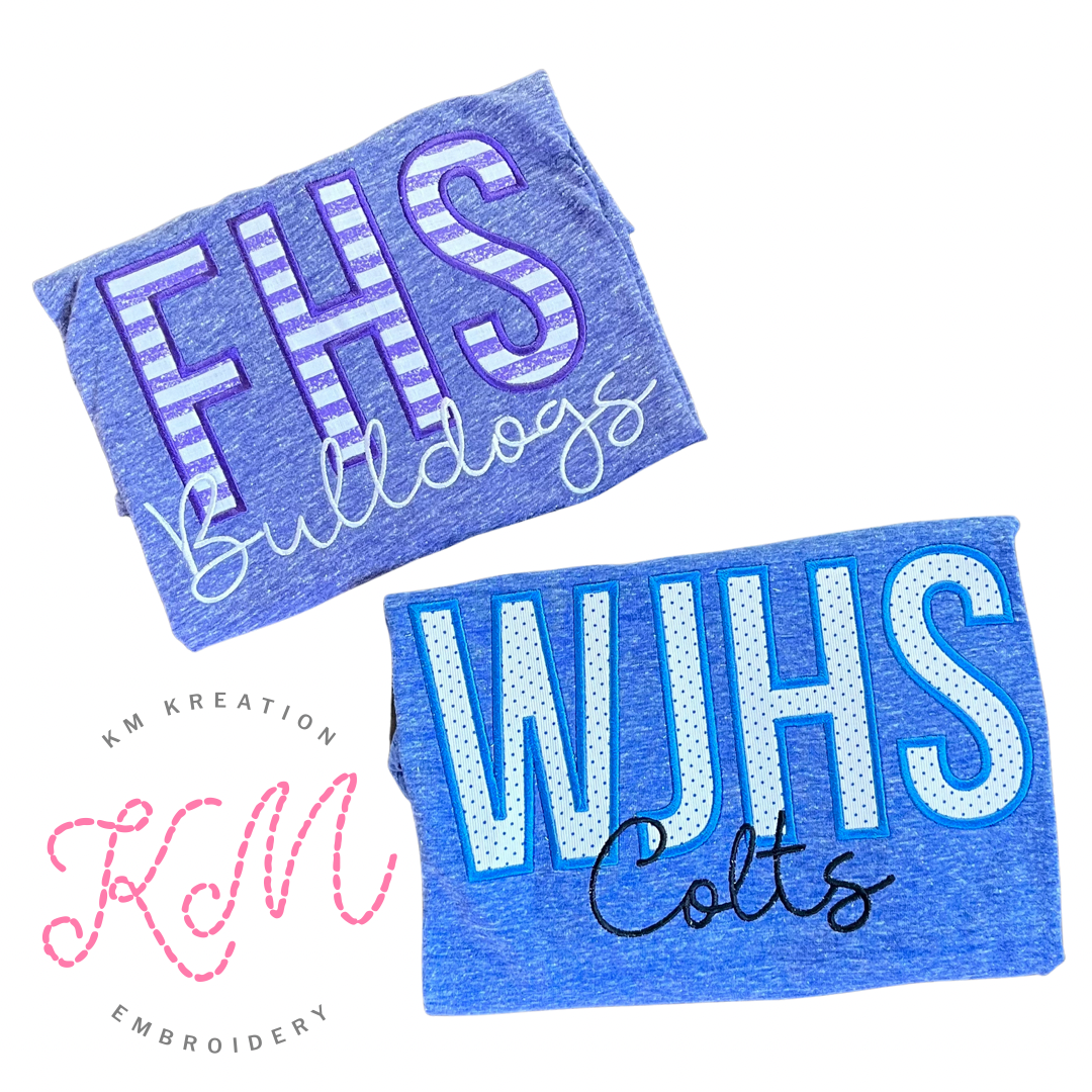 School Spirit Appliqué**DESIGN ONLY**