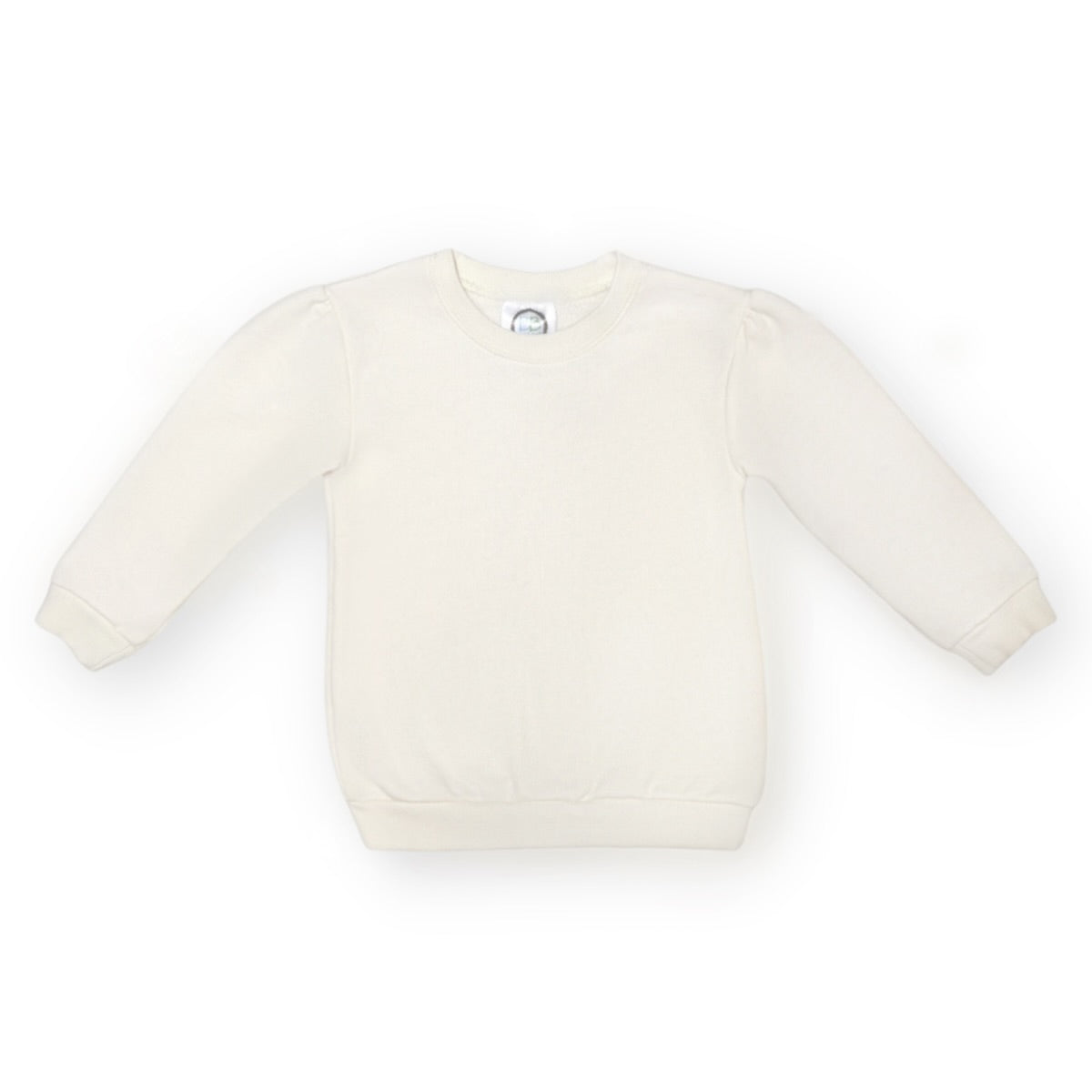 2T Puff Sleeve Cream Sweatshirt