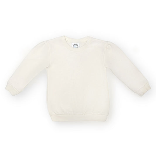 10 Puff Sleeve Cream Sweatshirt