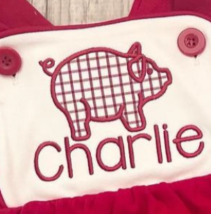 Farm Pig Applique **DESIGN ONLY**