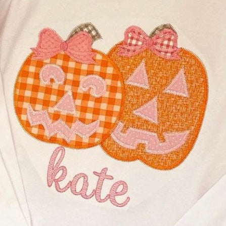 Bow Jack-O-Lanterns Appliqué *Design Only*