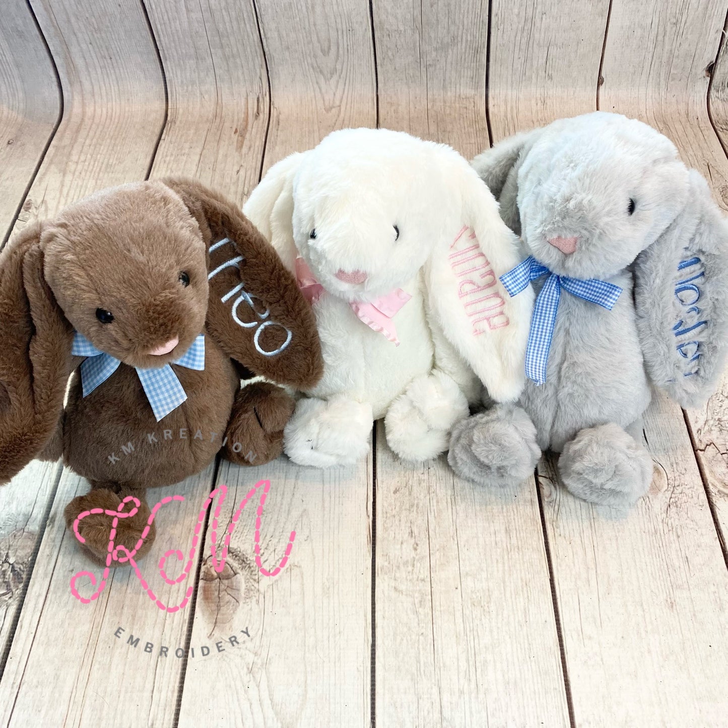 Soft Plush Bunny with Personalized Ear **PREORDER**