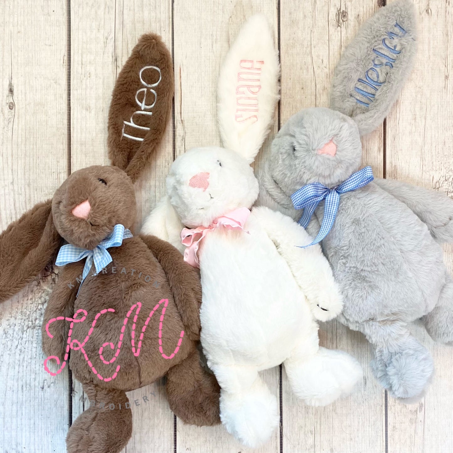 Soft Plush Bunny with Personalized Ear **PREORDER**