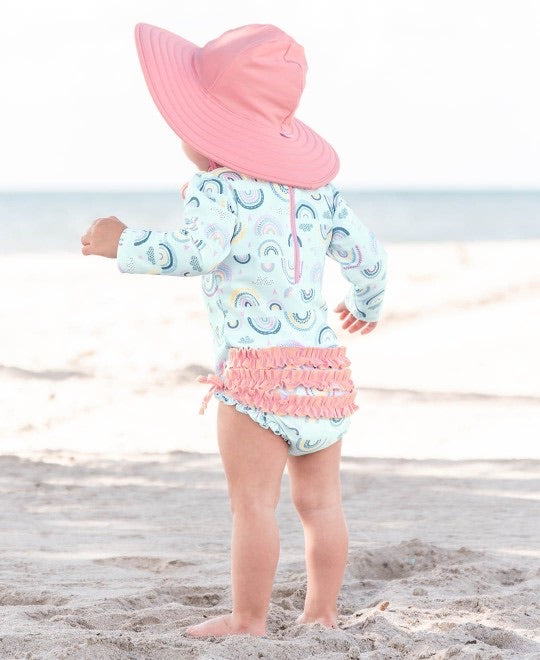 0-3M, 12-18M & 18-24M Chase the Rainbow One Piece Rash Guard (2022 Style)