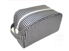 Black Gingham TRVL Design Stowaway Bag