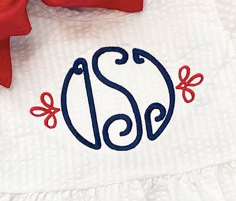 Sweet and Simple Patriotic Lily Monogram *Design Only*