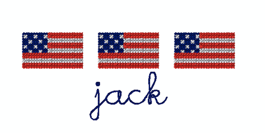 Cross Stitch Flag Trio *Design Only*