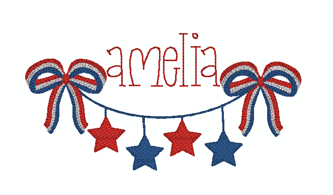 Patriotic Star Garland *Design Only*