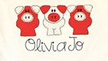 Piglet Row Appliqué**DESIGN ONLY**