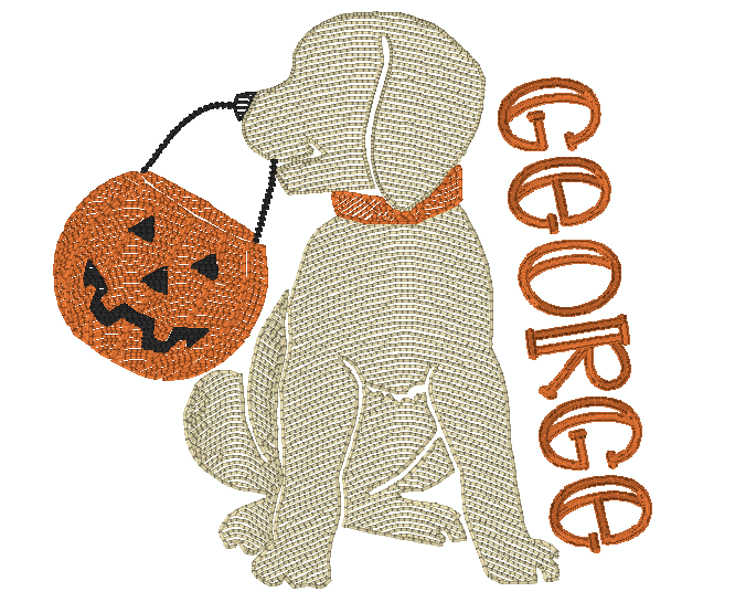 Trick or Treat Puppy Sketch*Design Only*