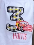 CARS Birthday Appliqué **DESIGN ONLY**