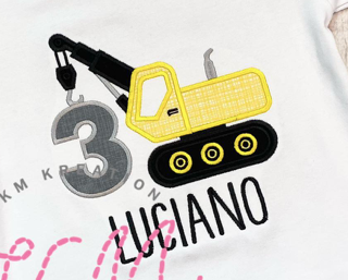 Crane Birthday Appliqué **DESIGN ONLY**